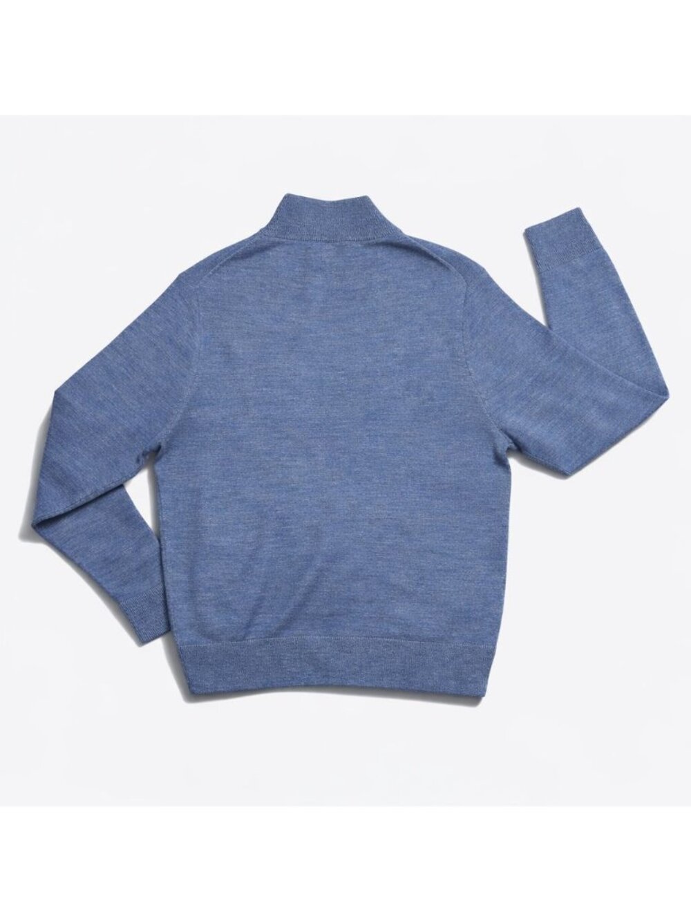 J.Crew Factory Machine-Washable Merino Blend Half-Zip Sweater Men’s Large Blue - Picture 3 of 16